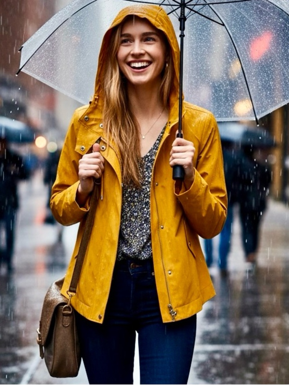 LOFT MODERN RAINCOAT SIZE LARGE IN HONEYDROP ( YELLOW ) - Picture 2 of 8